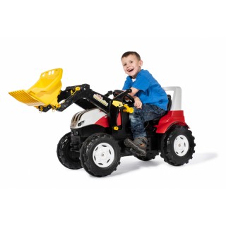 Minamas traktorius su kaušu - vaikams nuo 3 iki 8 metų | rollyFarmtrac Steyr 6300 Terrus CVT | Rolly Toys